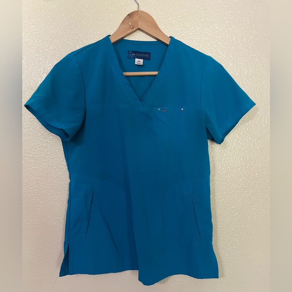 Koi Turquoise Short Sleeve Scrub Set XS